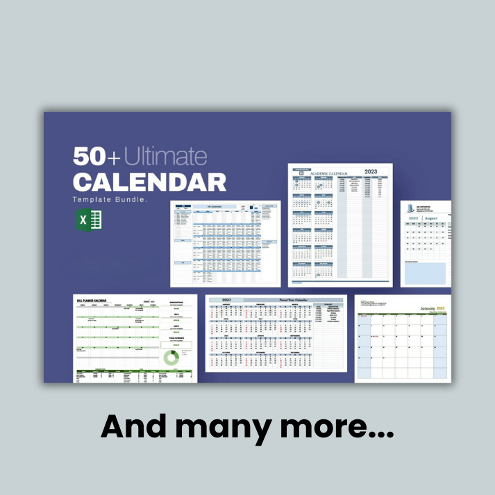 Starter Plan Access– Instant 140+ Excel Templates